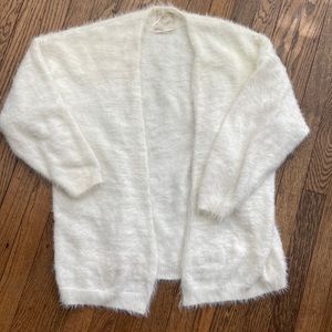 Urban Outfitters White Fuzzy Cardigan